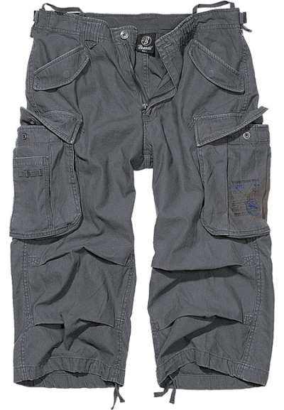 Brandit Industry Vintage Cargo 3/4 Shorts charcoal