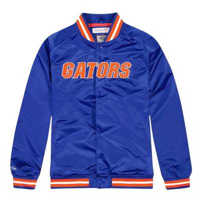 Mitchell & Ness Florida Gators Lightweight Satin Jacket royal