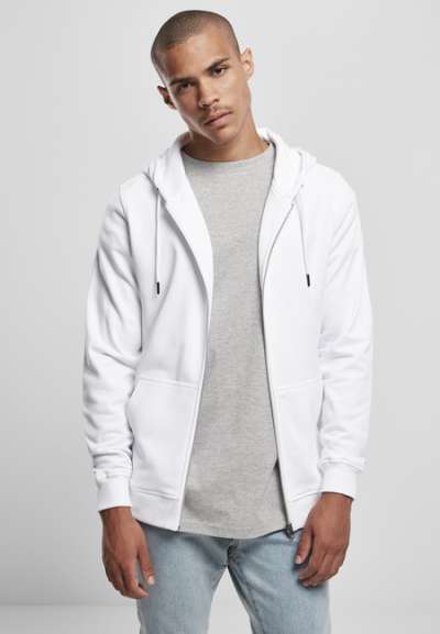 Urban Classics Basic Terry Zip Hoody white