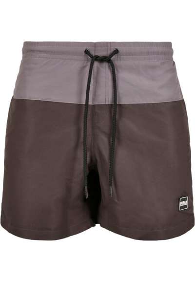 Urban Classics Block Swim Shorts blackbird/asphalt