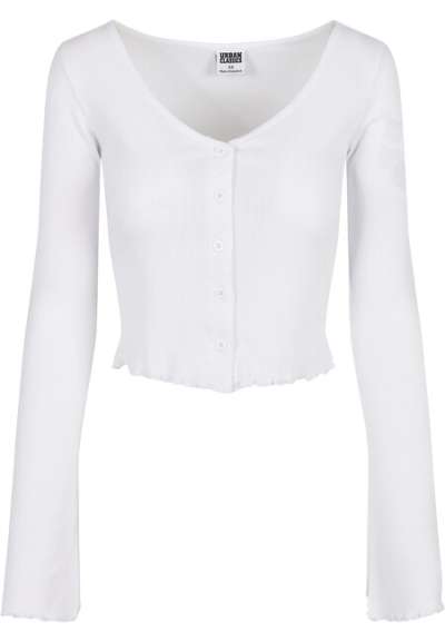 Urban Classics Ladies Cropped Rib Cardigan white