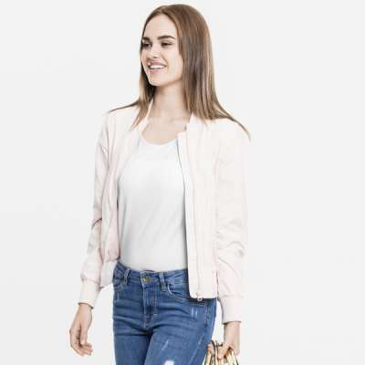 Urban Classics Ladies Light Bomber Jacket light pink