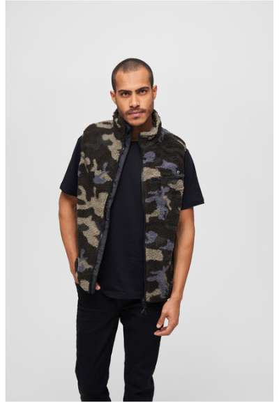 Brandit Teddyfleece Vest Men darkcamo