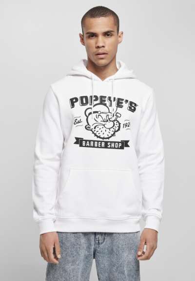 Mr. Tee Popeye Barber Shop Hoody white