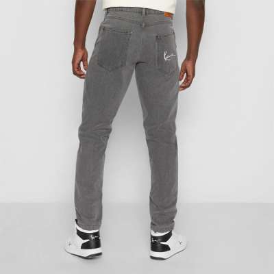 Nadrág Karl Kani Small Signature Baggy Five Pocket Deni light grey