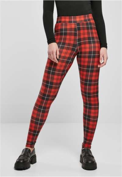 Urban Classics Ladies Soft AOP Leggings redcheck