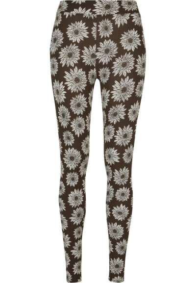 Urban Classics Ladies Soft AOP Leggings browncamomile
