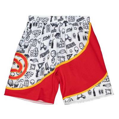 Mitchell & Ness shorts Atlanta Hawks Doodle Swingman Shorts white