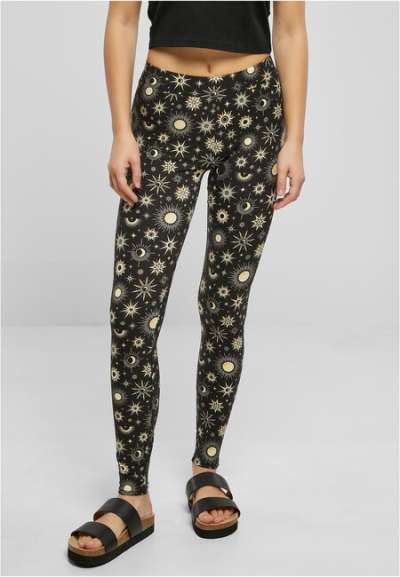 Urban Classics Ladies Soft AOP Leggings blacksun