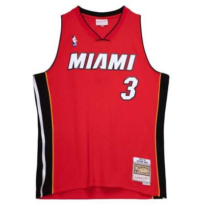 Mitchell & Ness Miami Heat #3 Dwayne Wade Swingman Jersey red