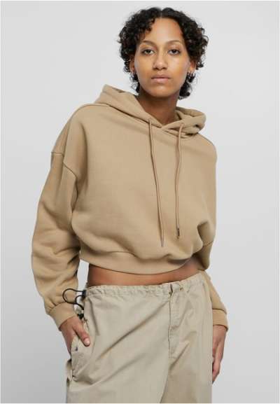 Urban Classics Ladies Cropped Heavy Hoody warmsand