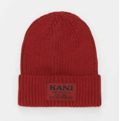 Téli sapka Karl Kani Woven Retro Classic Beanie Red