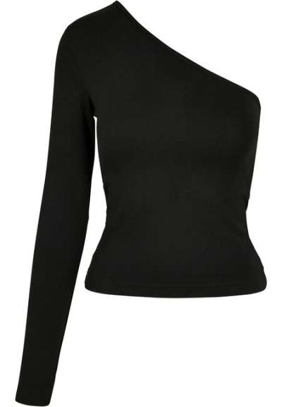 Urban Classics Ladies Asymmetric Longsleeve black