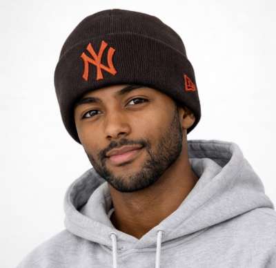 Téli Sapka New Era Knit Medium MLB League Essential Beanie Black