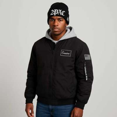 Téli dzeki Cocaine Life MA-1 Jacket Black