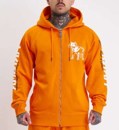 Amstaff Logo 2.0 Ziphoodie Orange