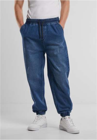 Urban Classics Jogg Denim mid deep blue washed