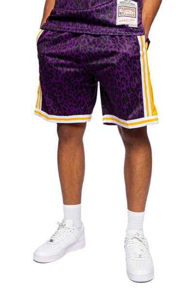 Mitchell & Ness Shorts Los Angeles Lakers NBA Wild Life Swingman Short purple