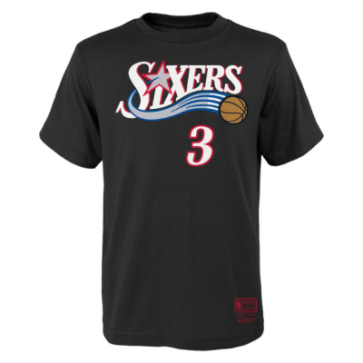 Mitchell & Ness NBA Name&Number Tee 76ERS Allen Iversol black