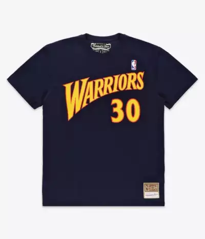 Mitchell & Ness NBA Name&Number Tee Golden State Warriors Stephen Curry #30 navy