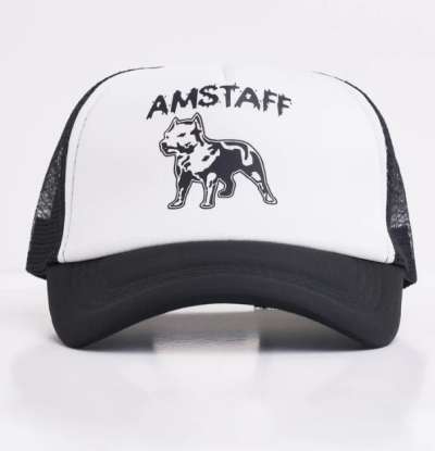 Amstaff Logo Mesh Cap Black White