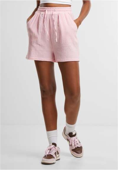 Urban Classics Ladies Musselin Shorts blushedrose