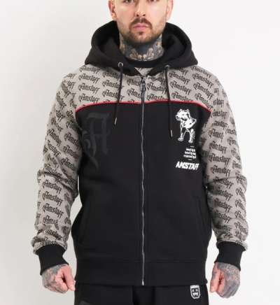 Amstaff Varek Ziphoodie Black Grey