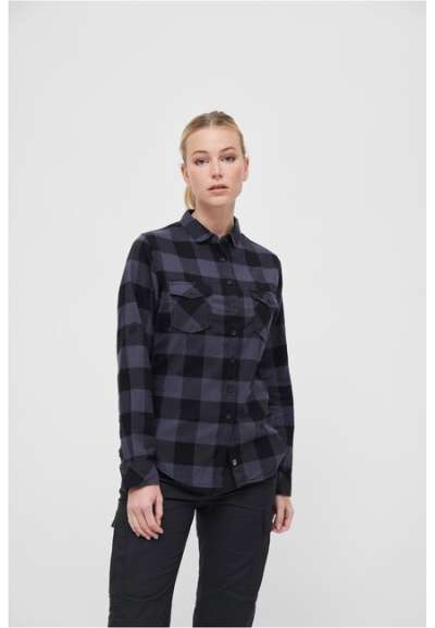 Brandit Amy Flanell Shirt GIRLS black/grey