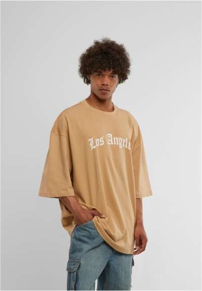 Mr. Tee Los Angeles Wording New Huge Tee unionbeige