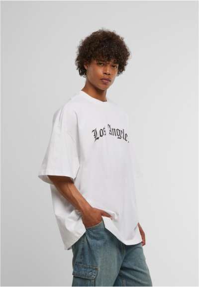 Mr. Tee Los Angeles Wording New Huge Tee white