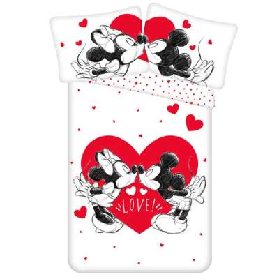 Ágynemű garnitúra Disney Mickey Mouse and Minnie Love 5 140x200 cm + 70x90 cm