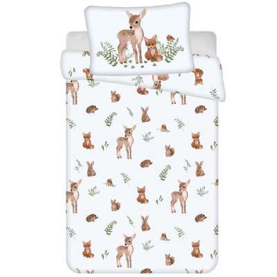 Ágynemű garnitúra Erdő állatok baby 100x135 cm + 40x60 cm