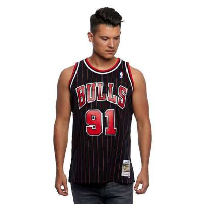 Mitchell & Ness Chicago Bulls  #91 Dennis Rodman black/red Swingman Jersey