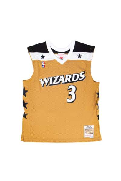 Mitchell & Ness TWashington Wizards #3 Caron Butler Swingman Jersey gold