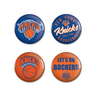 WinCraft NBA Button 4 Pack New York Knicks