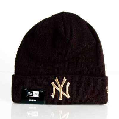 Sapka NEW ERA MLB Wmns Metallic Logo Cuff Knit NY Yankees Black