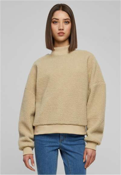 Urban Classics Ladies Sherpa Crewneck wetsand