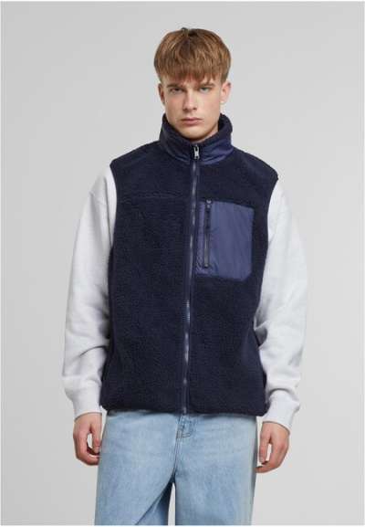 Urban Classics Sherpa Vest navy