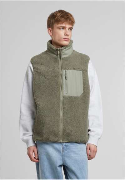 Urban Classics Sherpa Vest palegreen