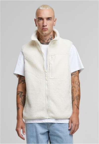 Urban Classics Sherpa Vest whitesand
