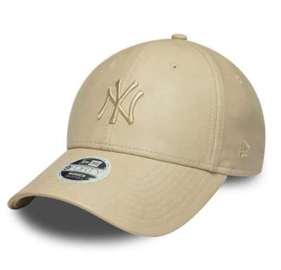 Női Sapka New Era 9Forty Womens MLB PU Leather NY Yankees Stone Beige