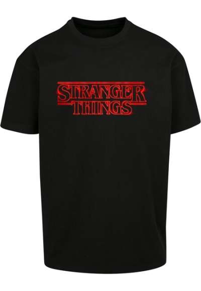 Mr. Tee Stranger Things Neon Sign Heavy Oversize Tee black
