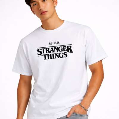 Mr. Tee Stranger Things Rewatch Loose Tee white