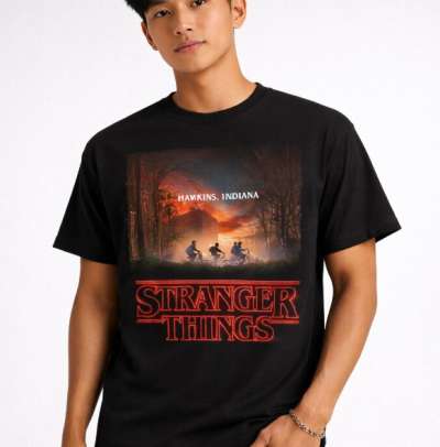 Mr. Tee Stranger Things Upside Down Loose Tee black