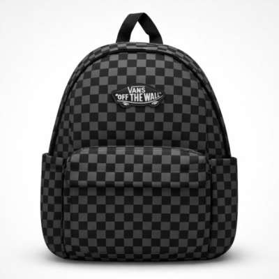 Junior Hatizsak Junior VANS Old Skool Grom Check Backpack CHECKERBOARD Charcoal Black
