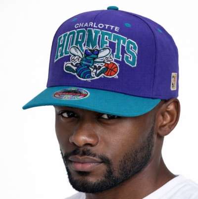 Mitchell & Ness snapback Charlotte Hornets Team Arch Snapback purple/teal