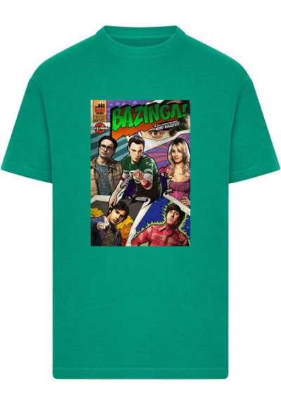 Mr. Tee The Big Bang Theory Bazinga Magazine Cover Tee forest green