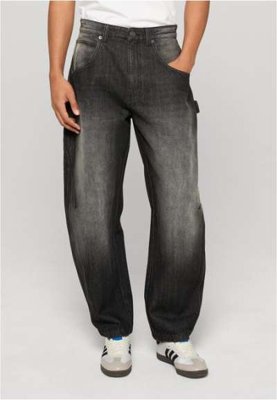 Urban Classics Heavy Baloon Jeans mid deep grey marble washed