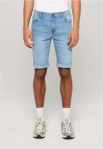 Urban Classics Basic Slim Fit Jeans Shorts new light blue washed