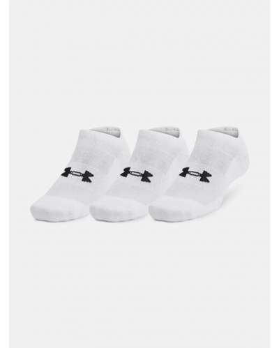 Under Armour Unisex UA TC 3pk No Show-WHT